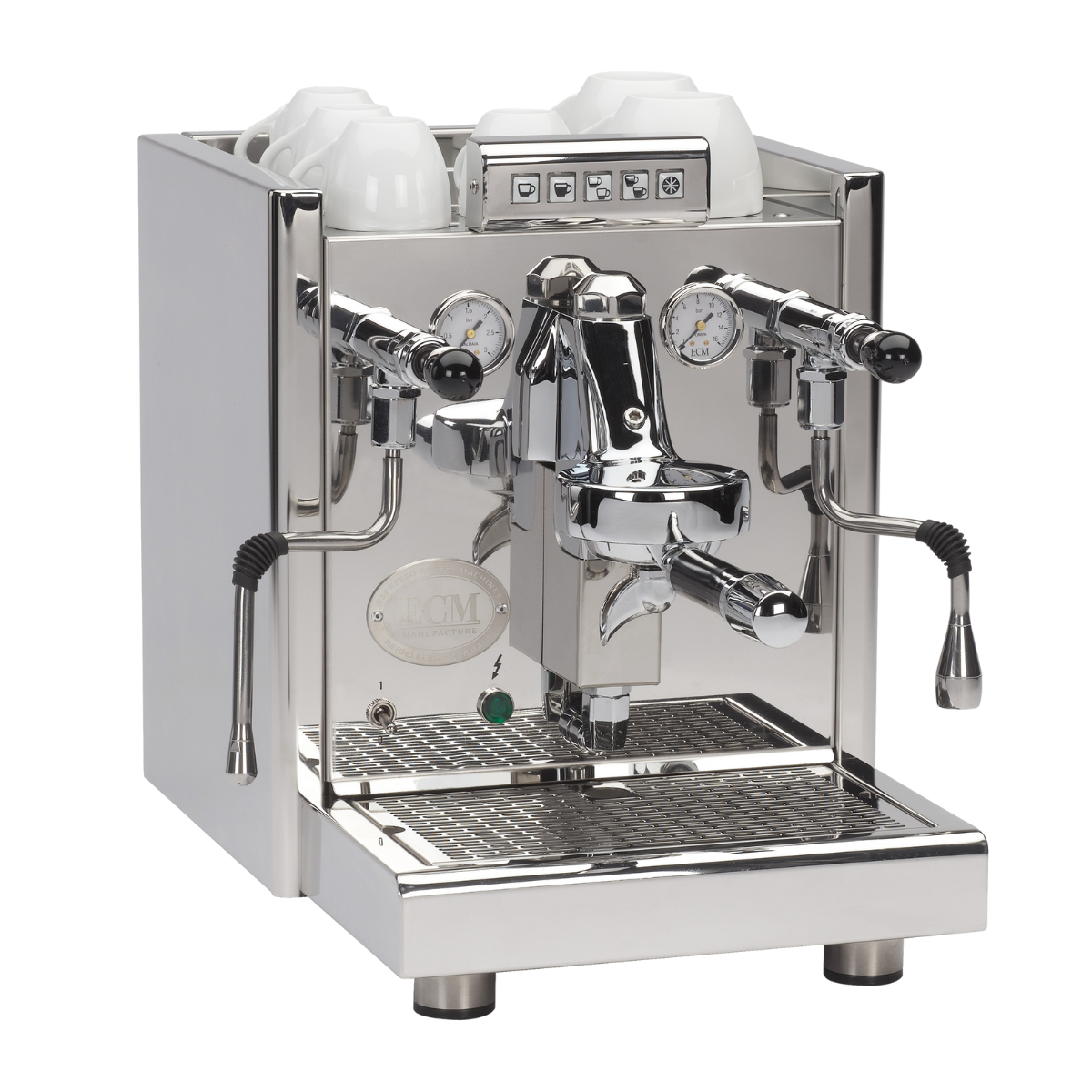 ECM Elektronika Profi Rotary coffee machine angle view