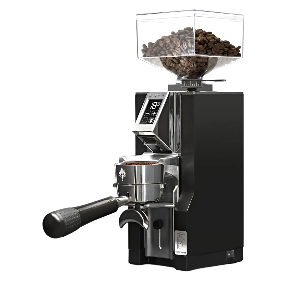 Eureka Mignon Libra coffee grinder with portafilter
