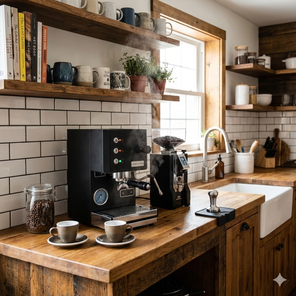 Profitec GO single boiler espresso machine in black - compact home coffee maker