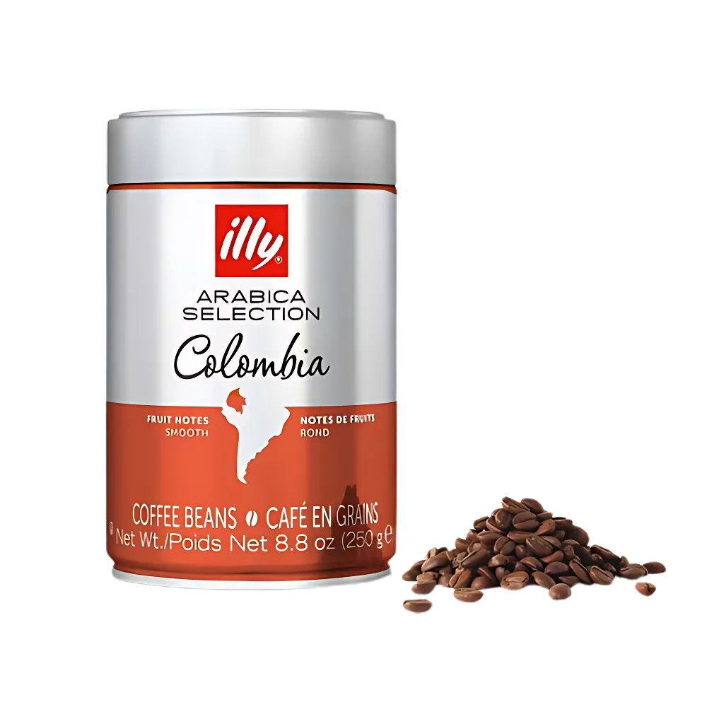 Illy Columbia coffee beans 250 gram can