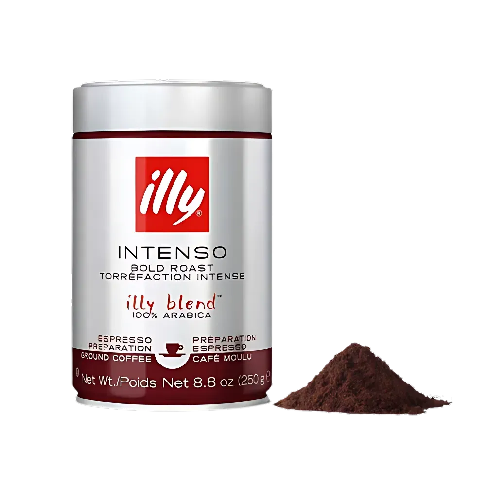 Illy dark roast ground coffee 250gm can