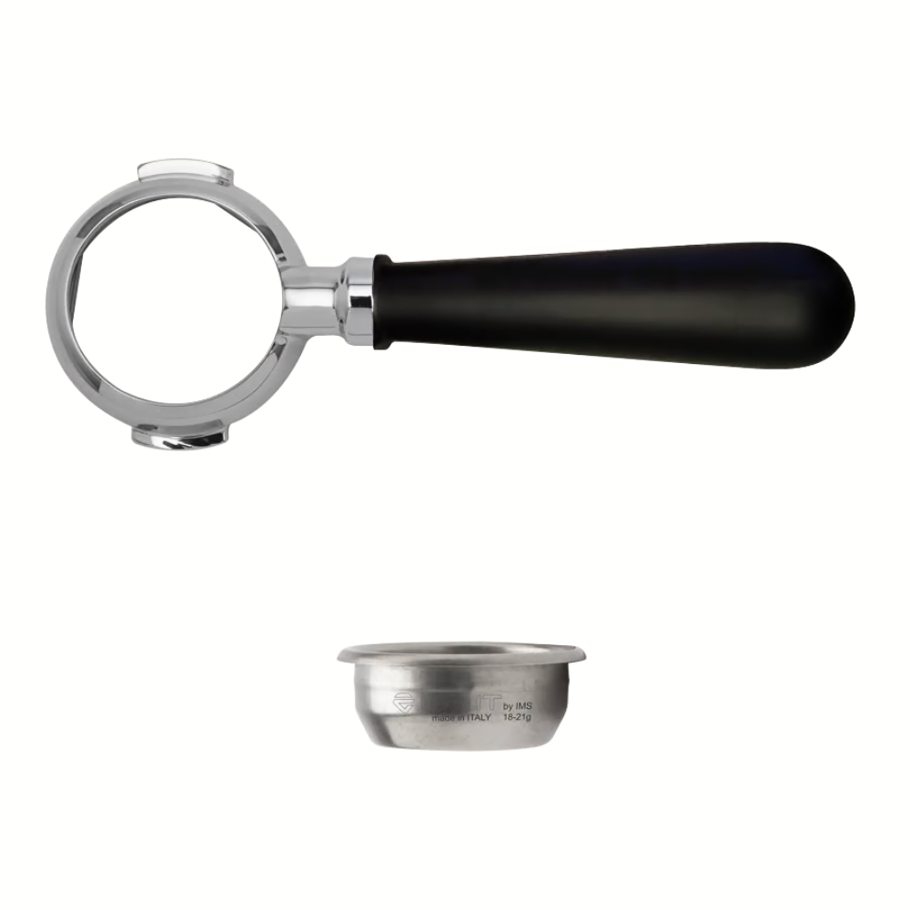 Lelit Bottomless Double Wooden 58mm portafilter