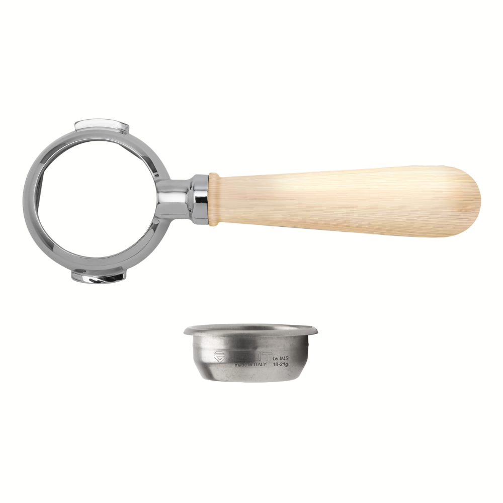 Lelit Bottomless Double Wooden 58mm portafilter