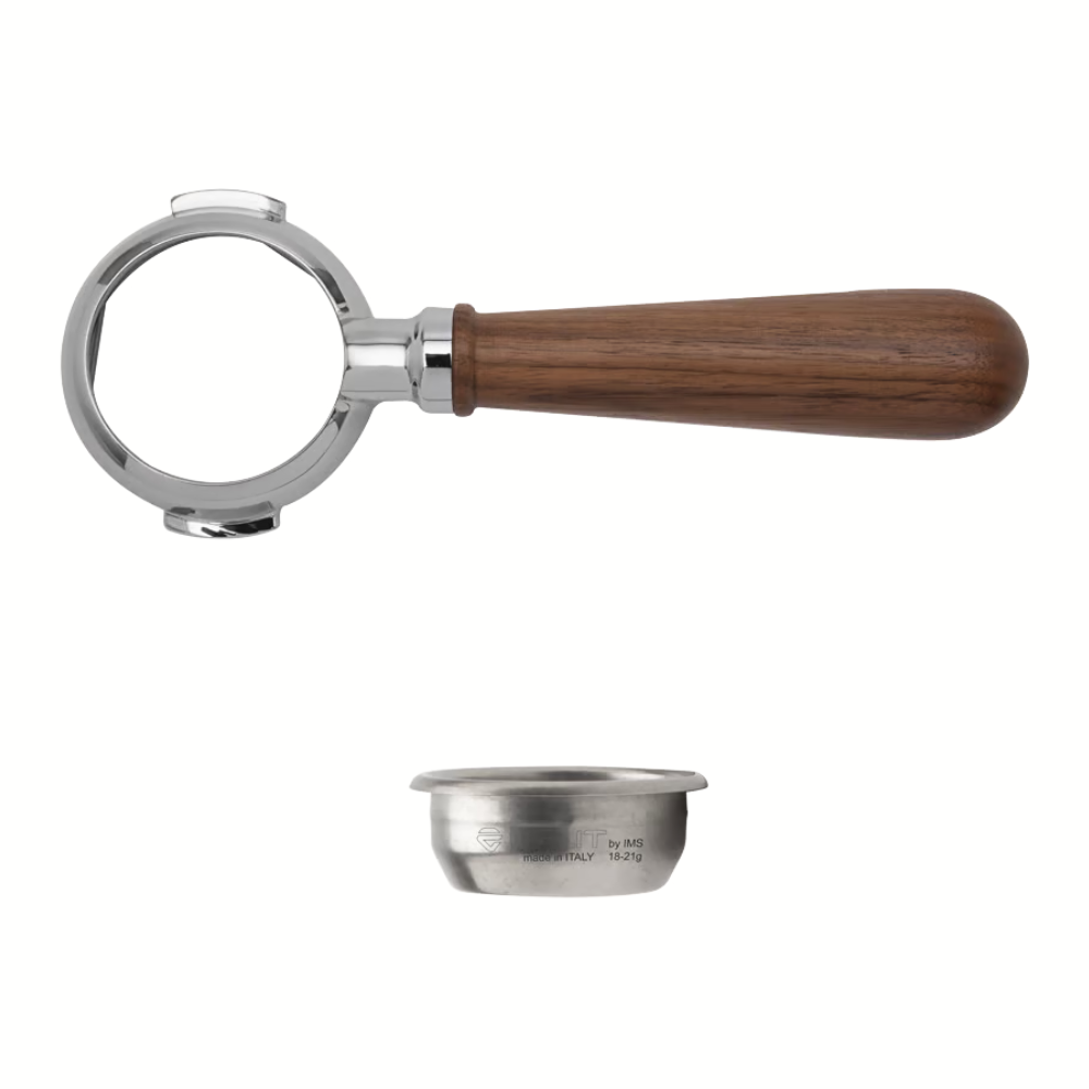 Lelit Bottomless Double Wooden 58mm portafilter
