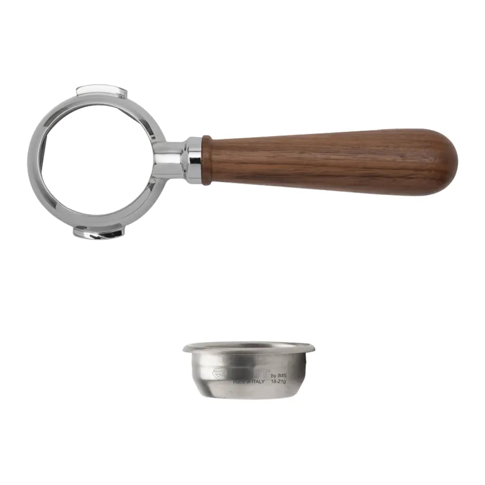 Lelit Bottomless Double Wooden 58mm portafilter