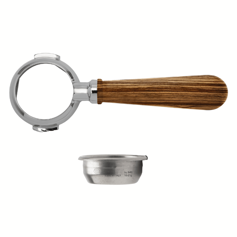 Lelit Bottomless Double Wooden 58mm portafilter