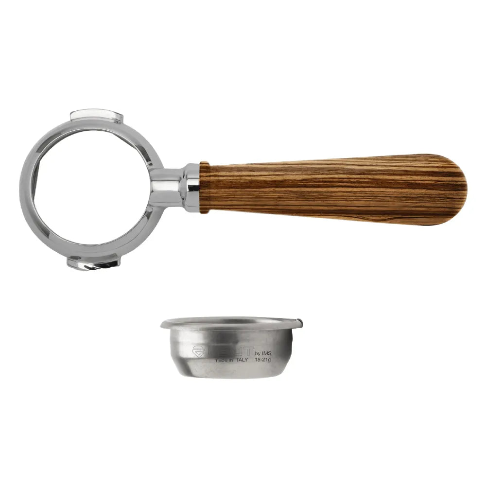 Lelit Bottomless Double Wooden 58mm portafilter