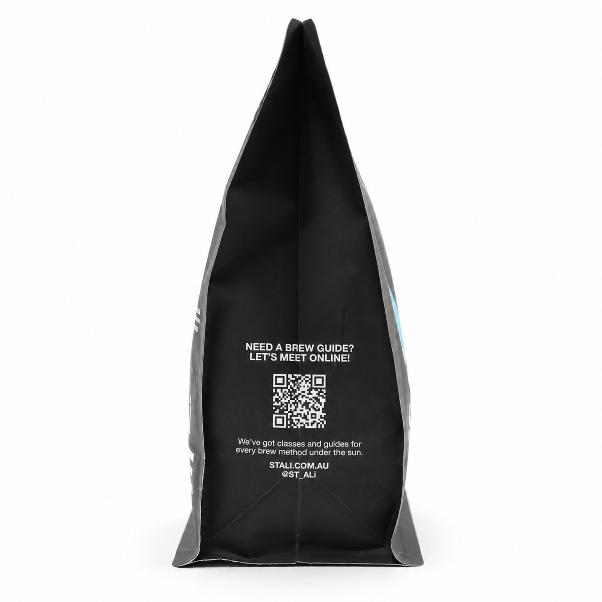 ST. ALi Calm & Gentle House Decaf Coffee Beans 500g, side of the pack