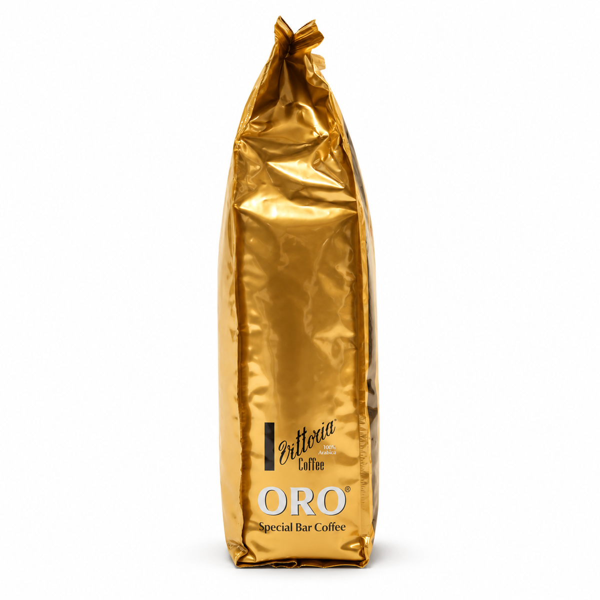 Vittoria Oro Blend Coffee Beans 1kg, side of the pack