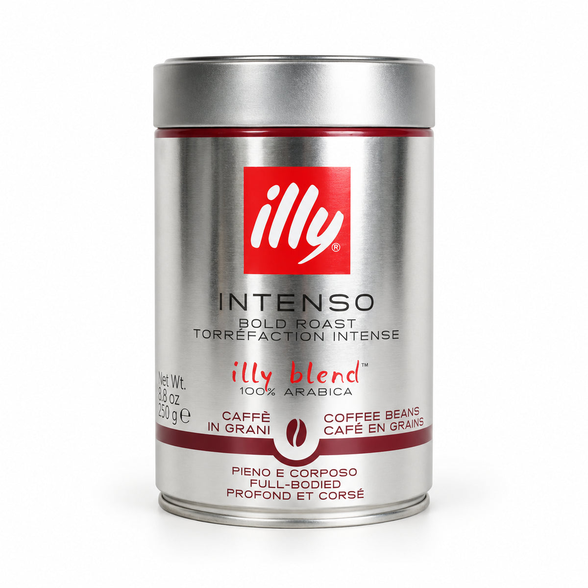 Illy Intenso Dark Roast Coffee Bean, front of the pack