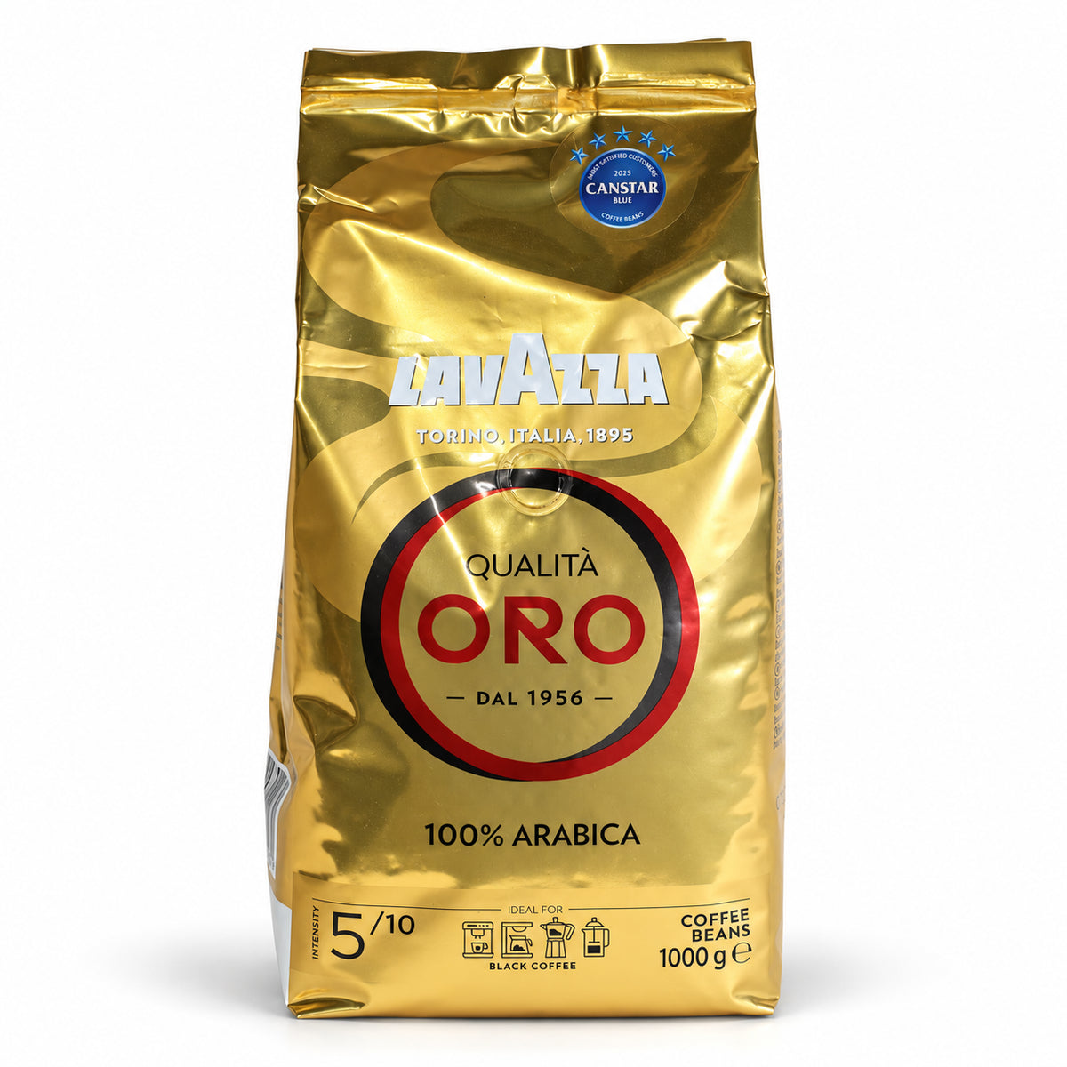 Lavazza Qualita Oro Coffee Beans 1kg, front of the pack