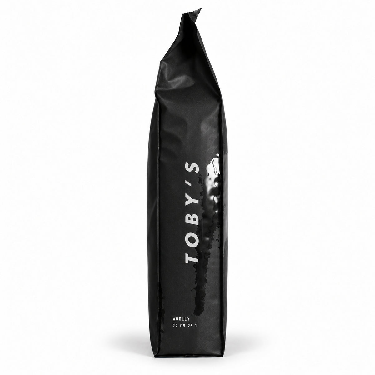 Toby's Estate Woolloomooloo Coffee Beans 1kg, side of the pack