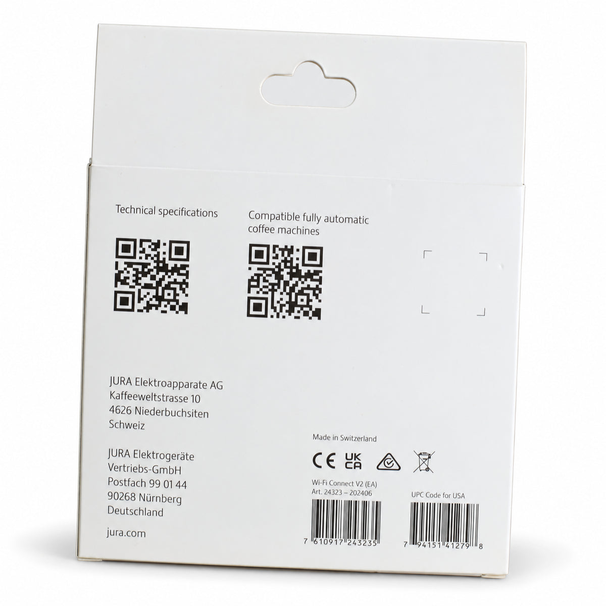 Jura WiFi Connect V2, back of the pack