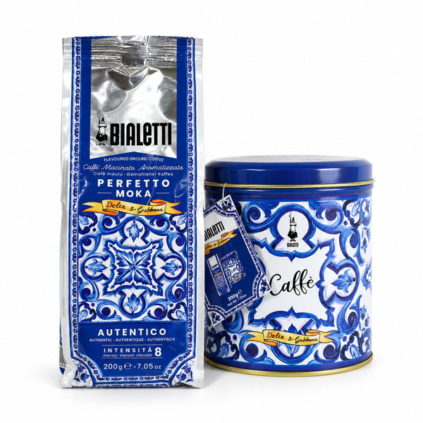 Dolce & Gabbana Bialetti Perfetto Moka Autentico Ground Coffee 200g + Gift Tin