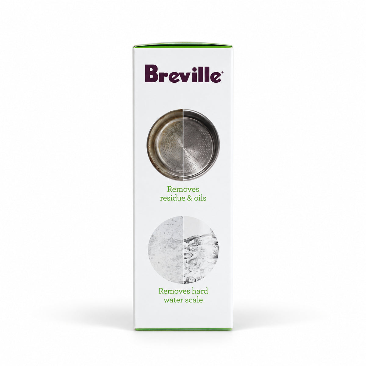 Breville Eco 2-in-1 Cleaner & Descaler, side of the pack