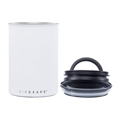 Airscape coffee storage canister matt white