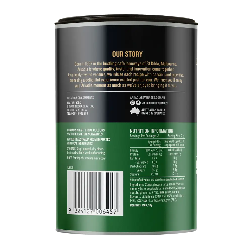 Arkadia Matcha Latte Original 220g
