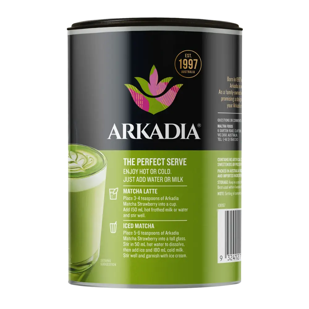 Arkadia matcha latte canister recipes