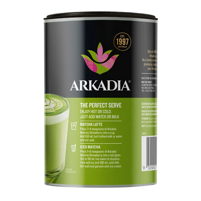 Arkadia matcha latte canister recipes