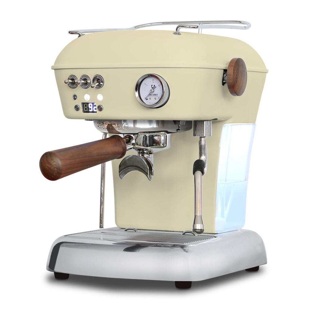 Ascaso Dream PID Cream home espresso machine angle view