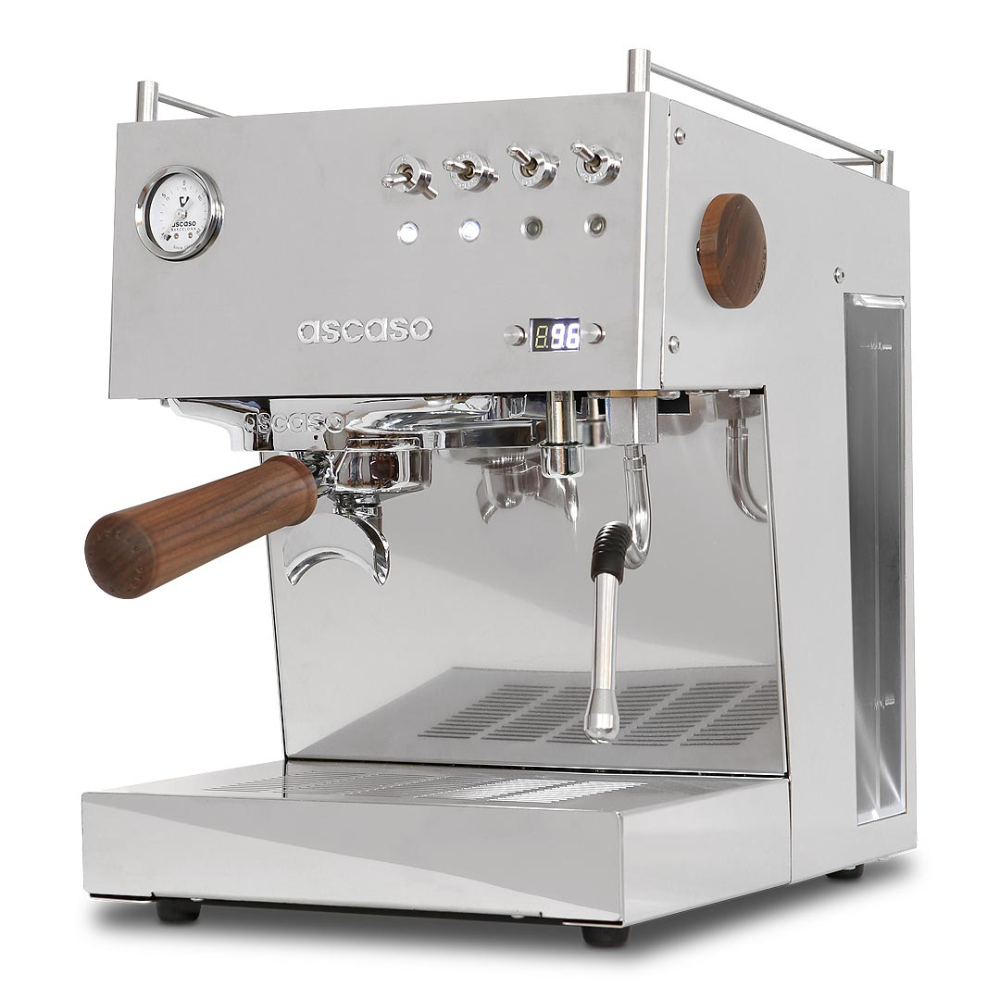 Ascaso Steel Duo PID Stainless Steel Home Espresso Machine angle view