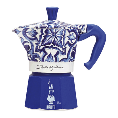 Bialetti D&G Moka Pot Mediterranean Blue 3 cup