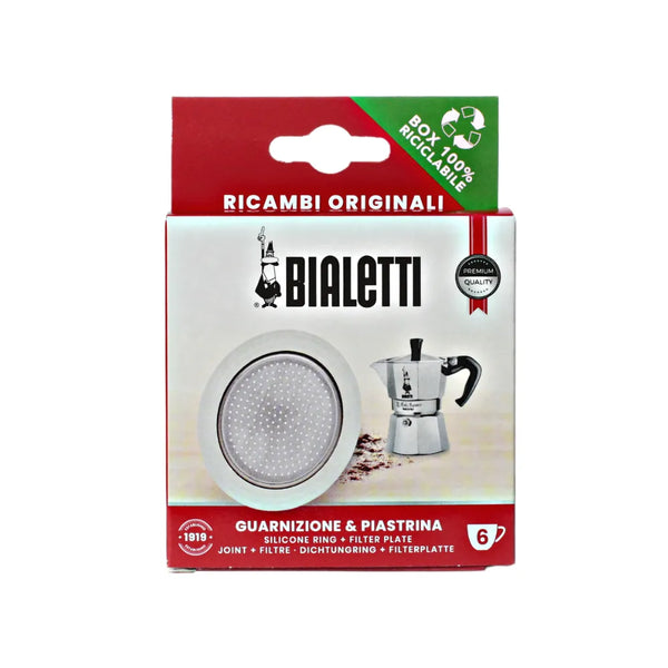 Bialetti Aluminium Replacement Filter + Silicon Gasket