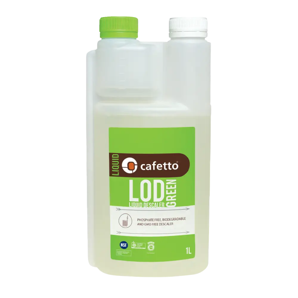 Cafetto Liquid LOD Green Descaler bottle 
