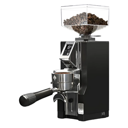 Eureka Mignon Libra coffee grinder with portafilter