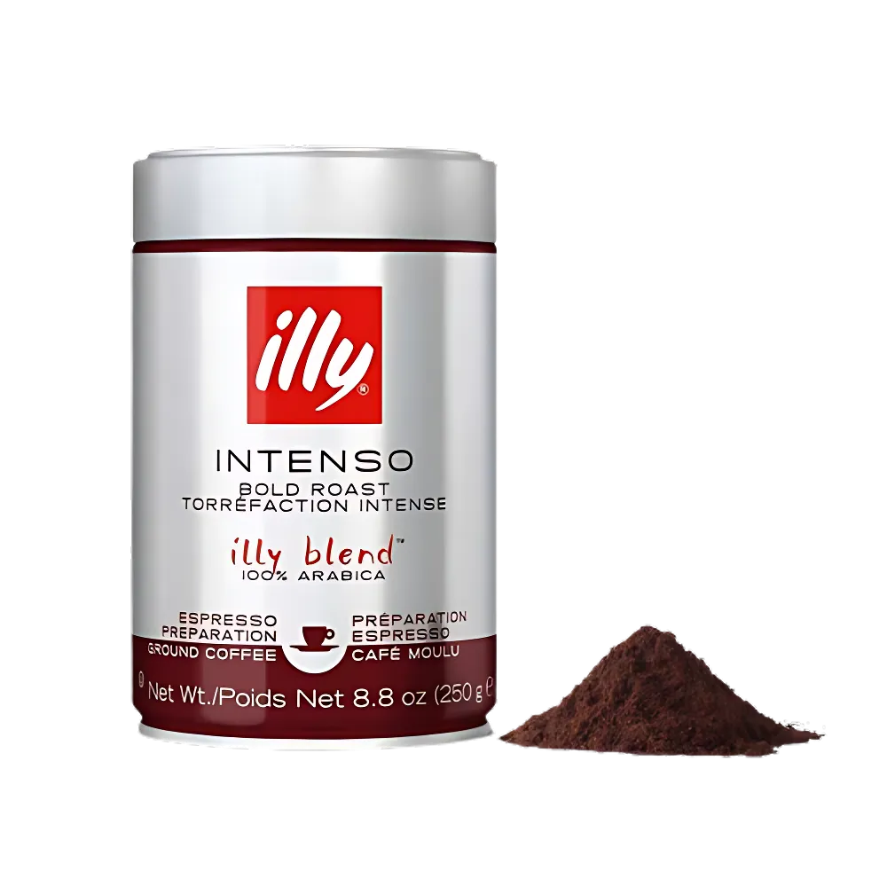 Illy dark roast ground coffee 250gm can
