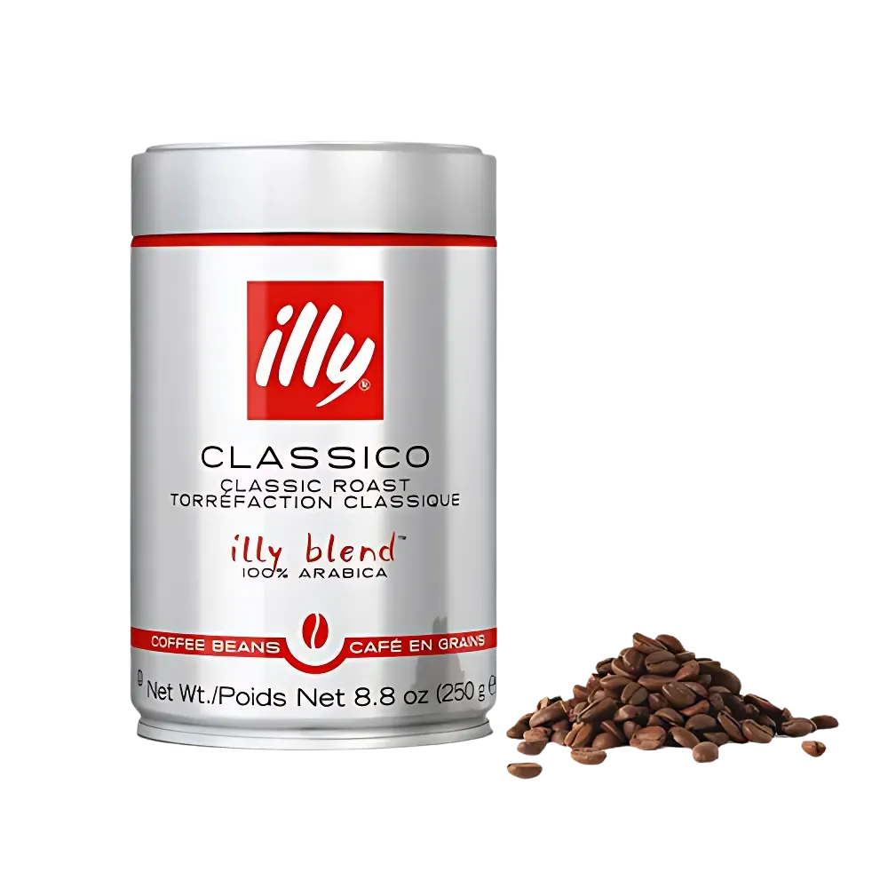 Illy medium roast coffee beans 250gram can