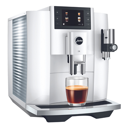 Jura E8 Piano White Automatic Coffee Machine for Home