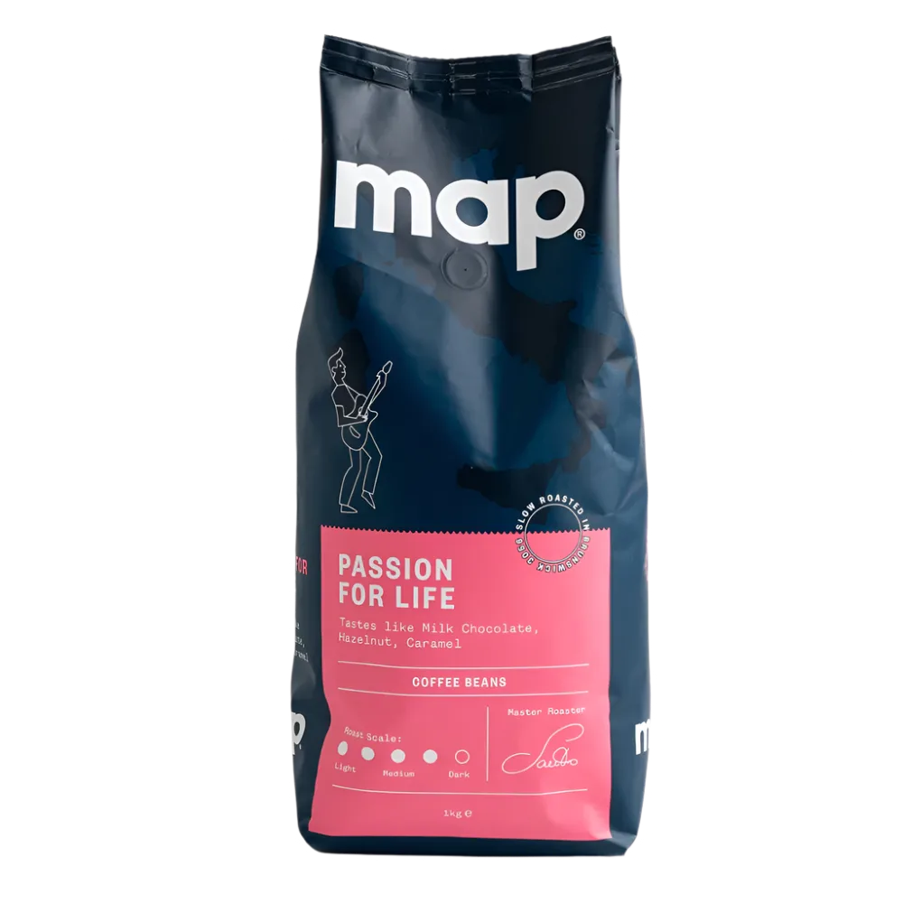 Map Passion for Life Coffee Beans 1kg