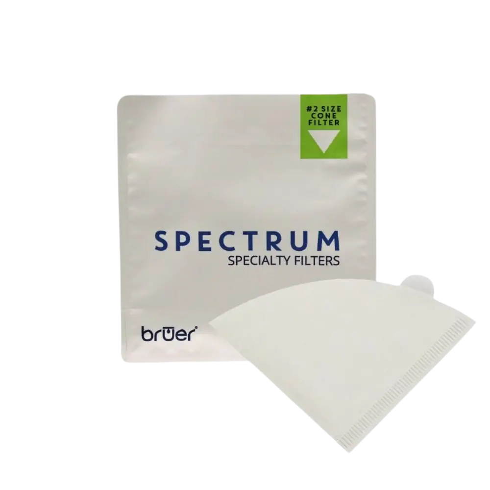 Spectrum Specialty Filters packaging with a white filter on a white background
