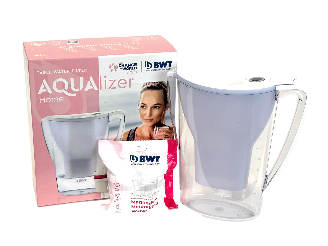 BWT Water Filter Jug Aqualizer + 1 x Cartridge