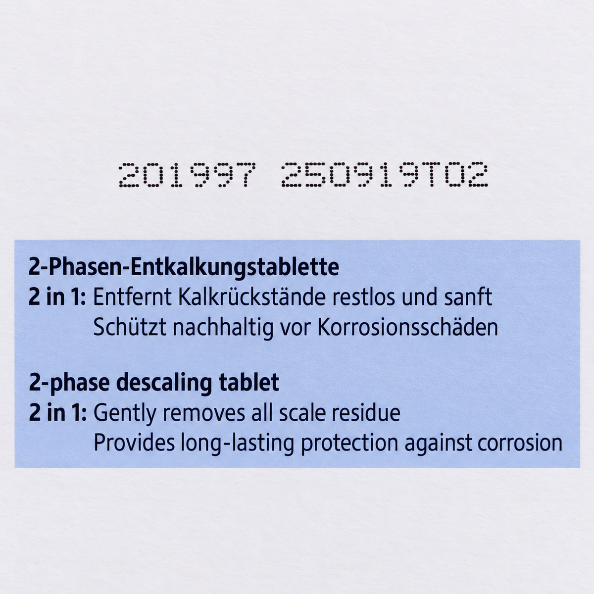 Jura Descaling Tablets 9 Pack, close-up detail
