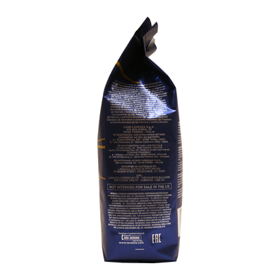 Lavazza Super Crema coffee beans 1kg, side of the pack