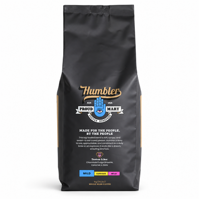 Proud Mary Humbler Blend Coffee Beans 1kg, front of the pack