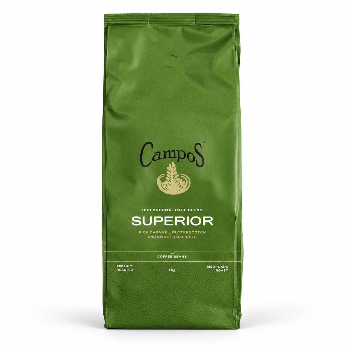 Campos Superior Espresso Coffee Beans 1kg, front of the pack