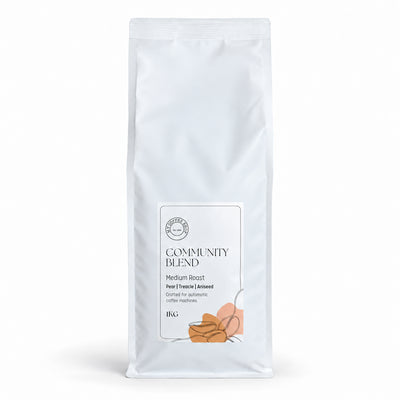 My Coffee Shop Community Blend Coffee Beans 1kg, front of the pack