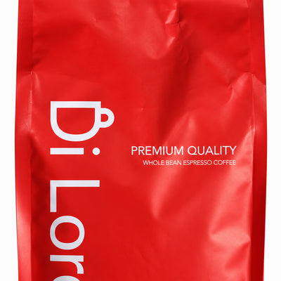 Di Lorenzo Caffe Coffee Beans 1kg, close-up of the label