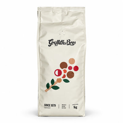 Griffiths Bros Grand Duchess Coffee Beans 1kg, front of the pack