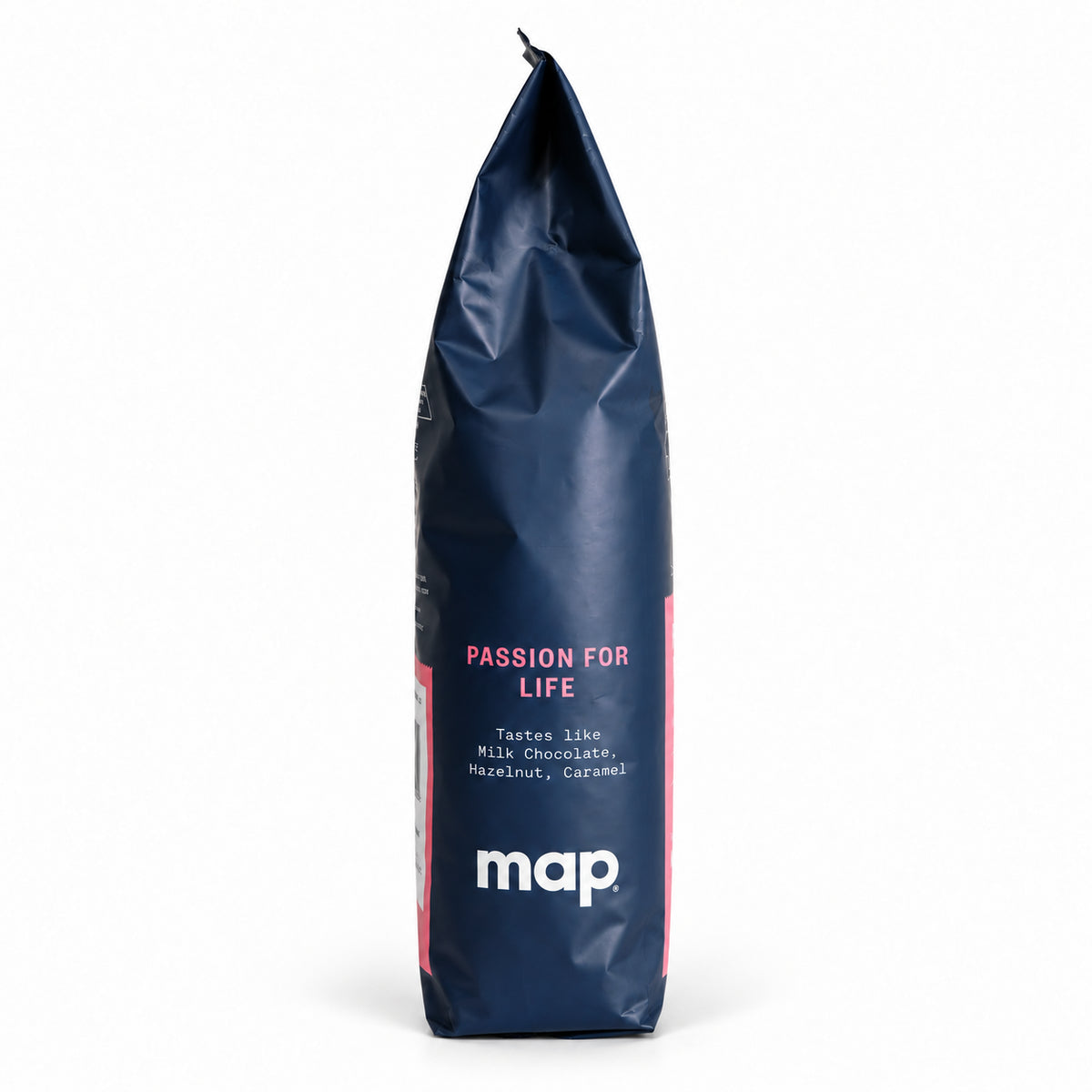 Map Passion for Life Blend Coffee Beans 1kg, side of the pack
