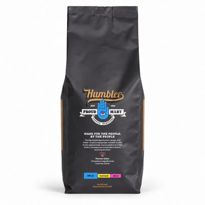 Proud Mary Humbler Blend Coffee Beans 1kg, front of the pack