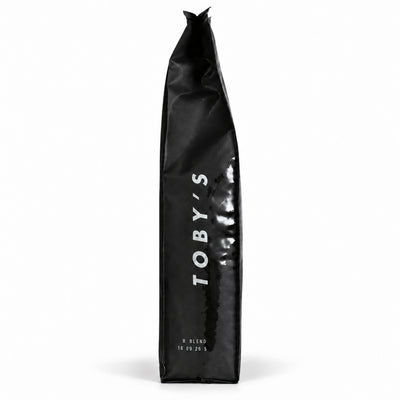 Toby's Estate Brunswick coffee beans 1kg, side of the pack