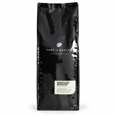 Toby's Estate Woolloomooloo Coffee Beans 1kg, front of the pack