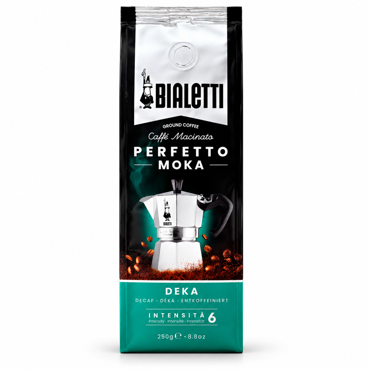 Bialetti Perfetto Moka Decaf Ground Coffee 250g