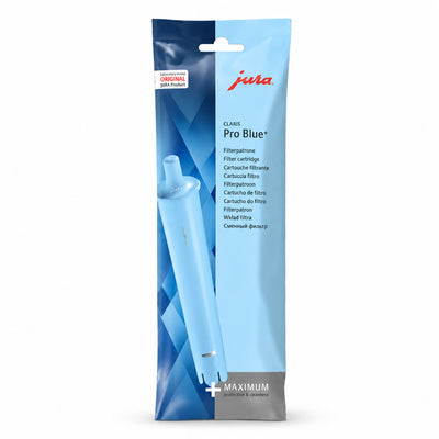 Jura Claris Water Filter Pro Blue+, front of the pack