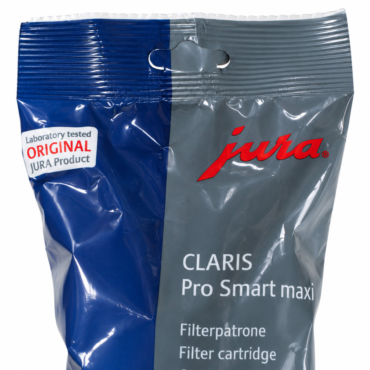 Jura Claris Water Filter Pro Smart Maxi (Grey), close-up of the label