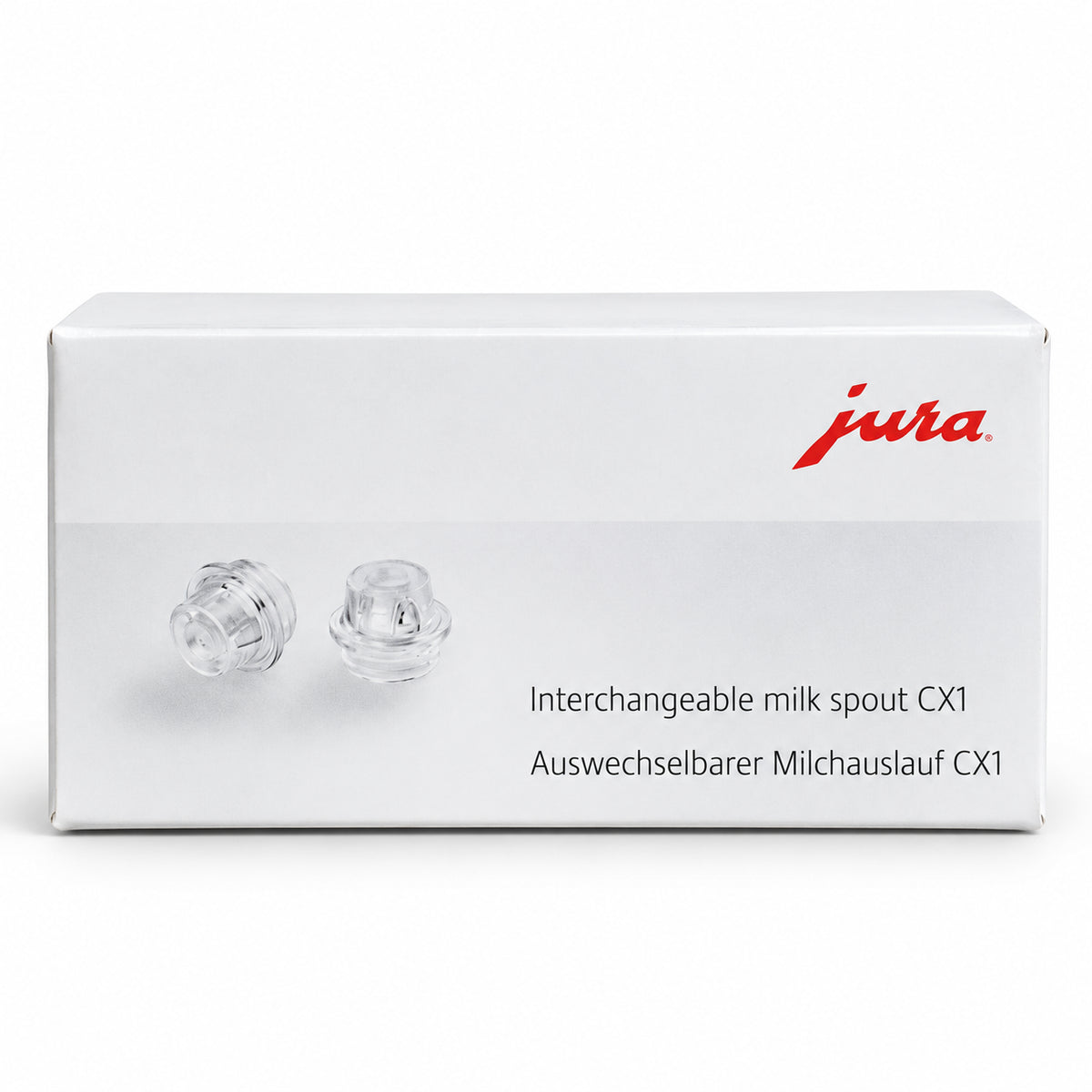 Jura Interchangeable Milk Spout kit - CX1, close-up of the label